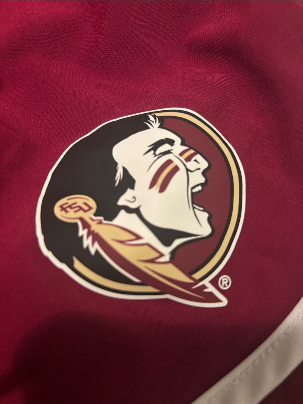 Nike Women's Maroon FSU Running Shorts with White Piping - Picture 4 of 5